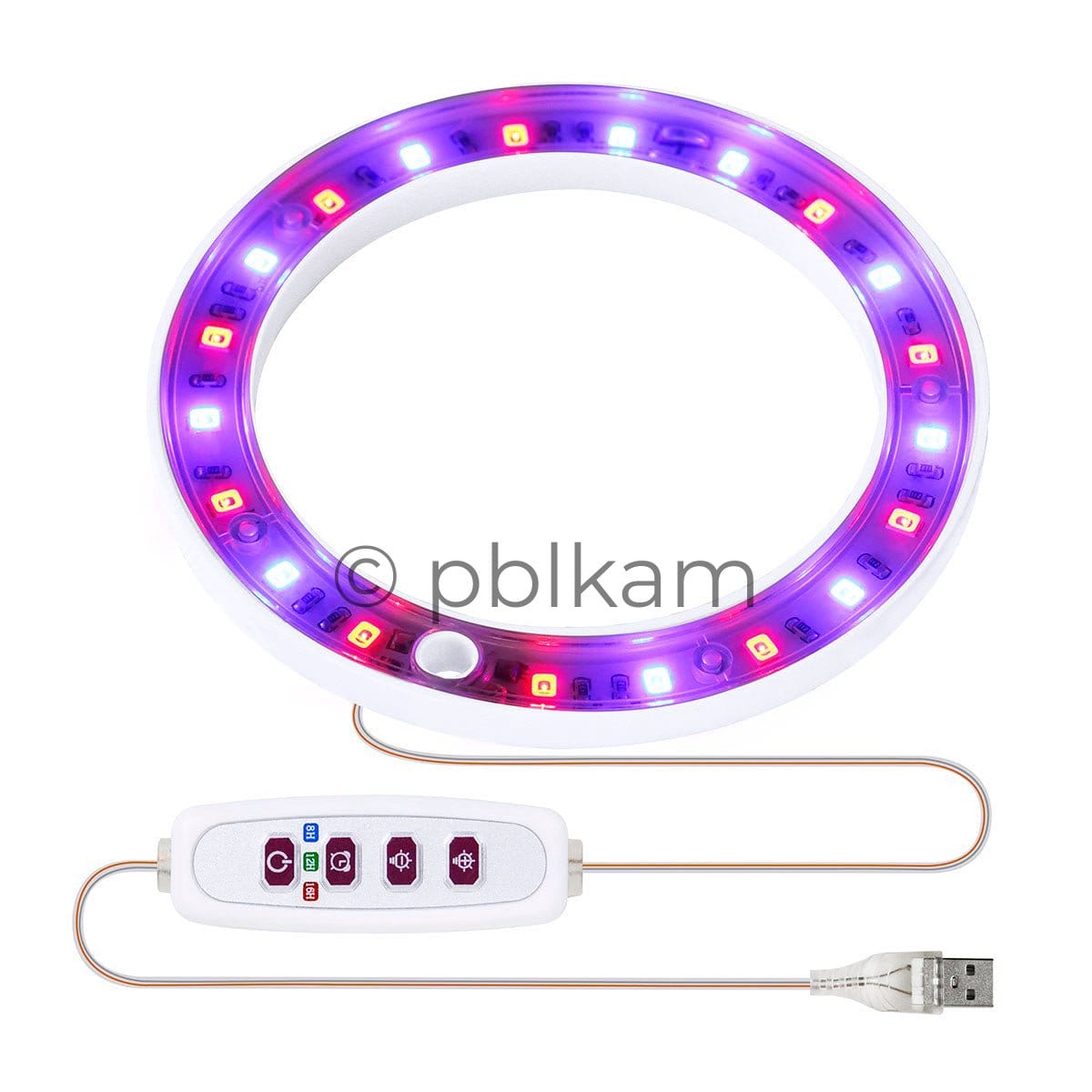 Angel Ring Grow Light Full Spectrum USB Timer Dimmable for Indoor Plants - Ricon Lighting