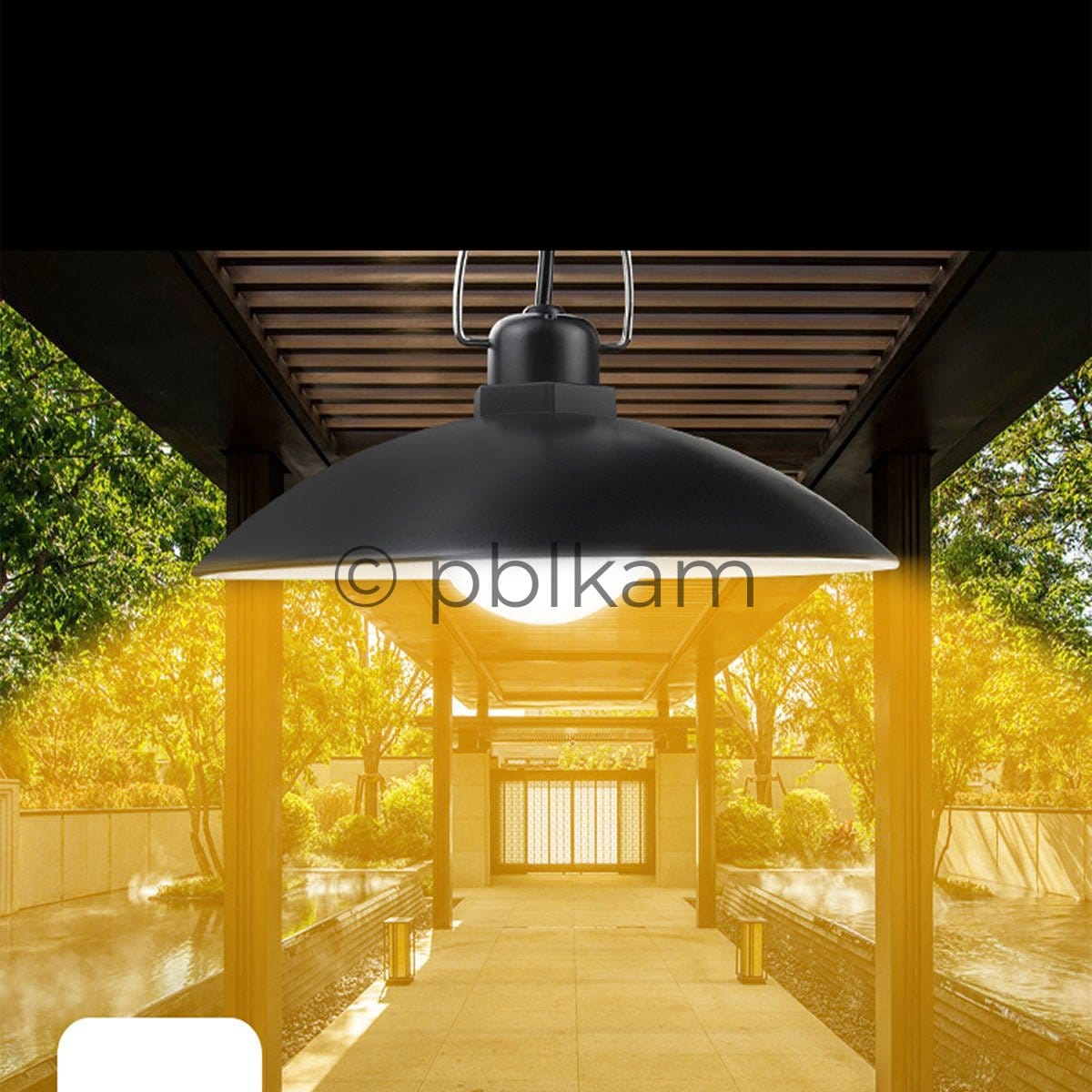 Modern Solar Pendant Light | Garden & Eaves Use | Energy Efficiency Class C - Ricon Lighting