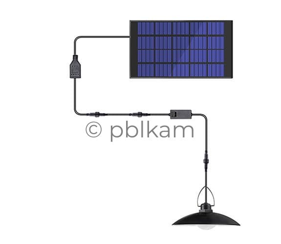 Modern Solar Pendant Light | Garden & Eaves Use | Energy Efficiency Class C - Ricon Lighting