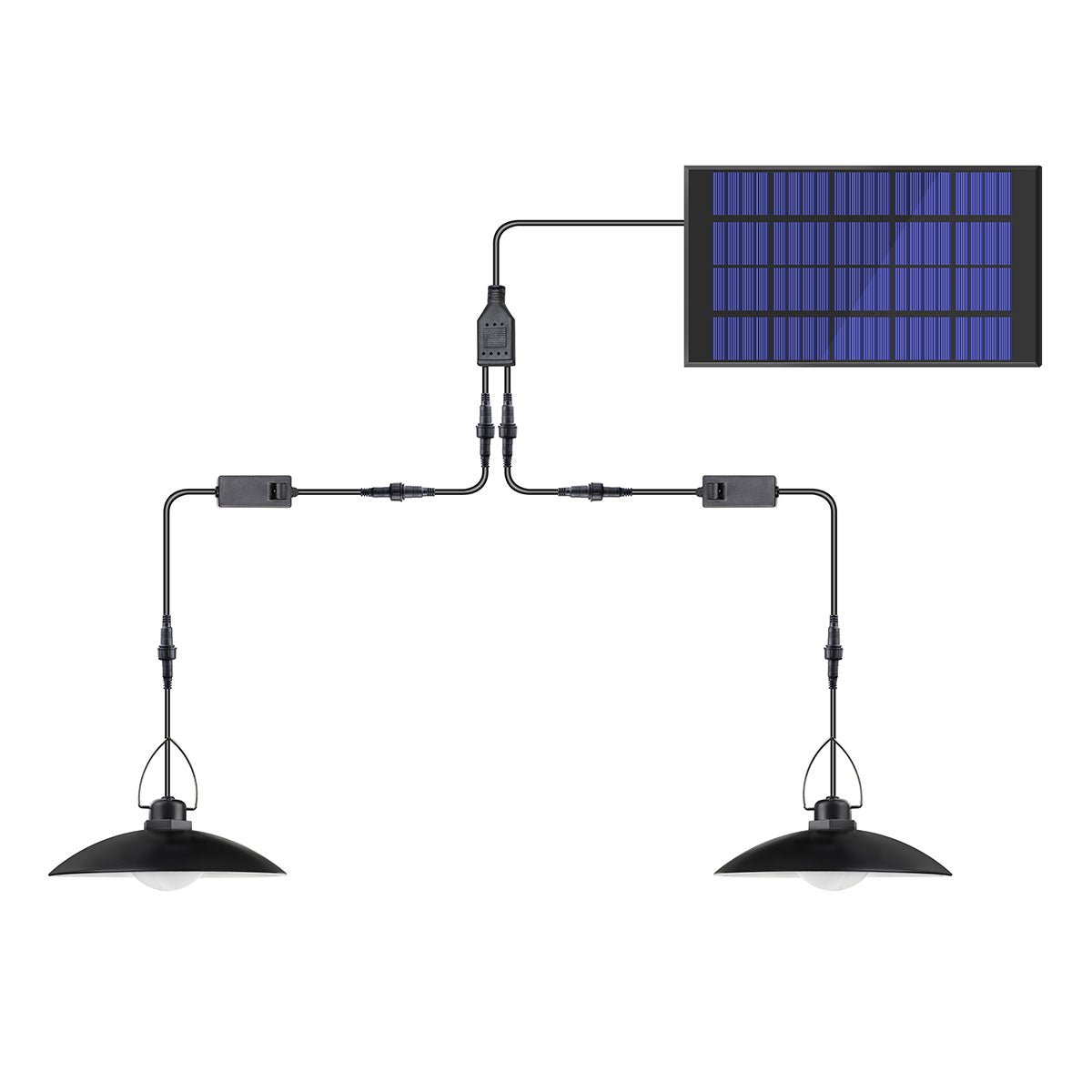 Modern Solar Pendant Light | Garden & Eaves Use | Energy Efficiency Class C - Ricon Lighting
