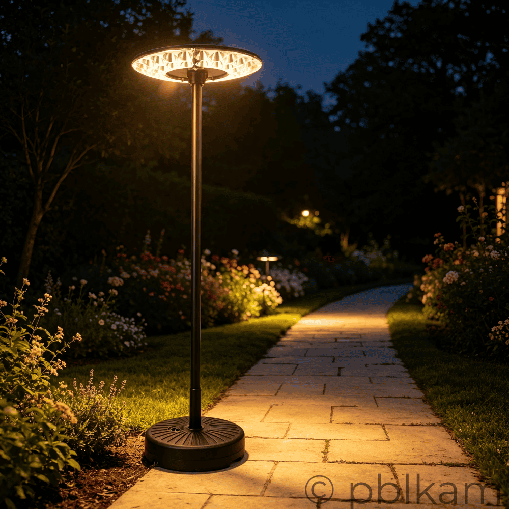 Solar UFO Garden Floor Light - Large | Portable Outdoor Patio Lamp | Radar Sensor IP67 - Ricon Lighting