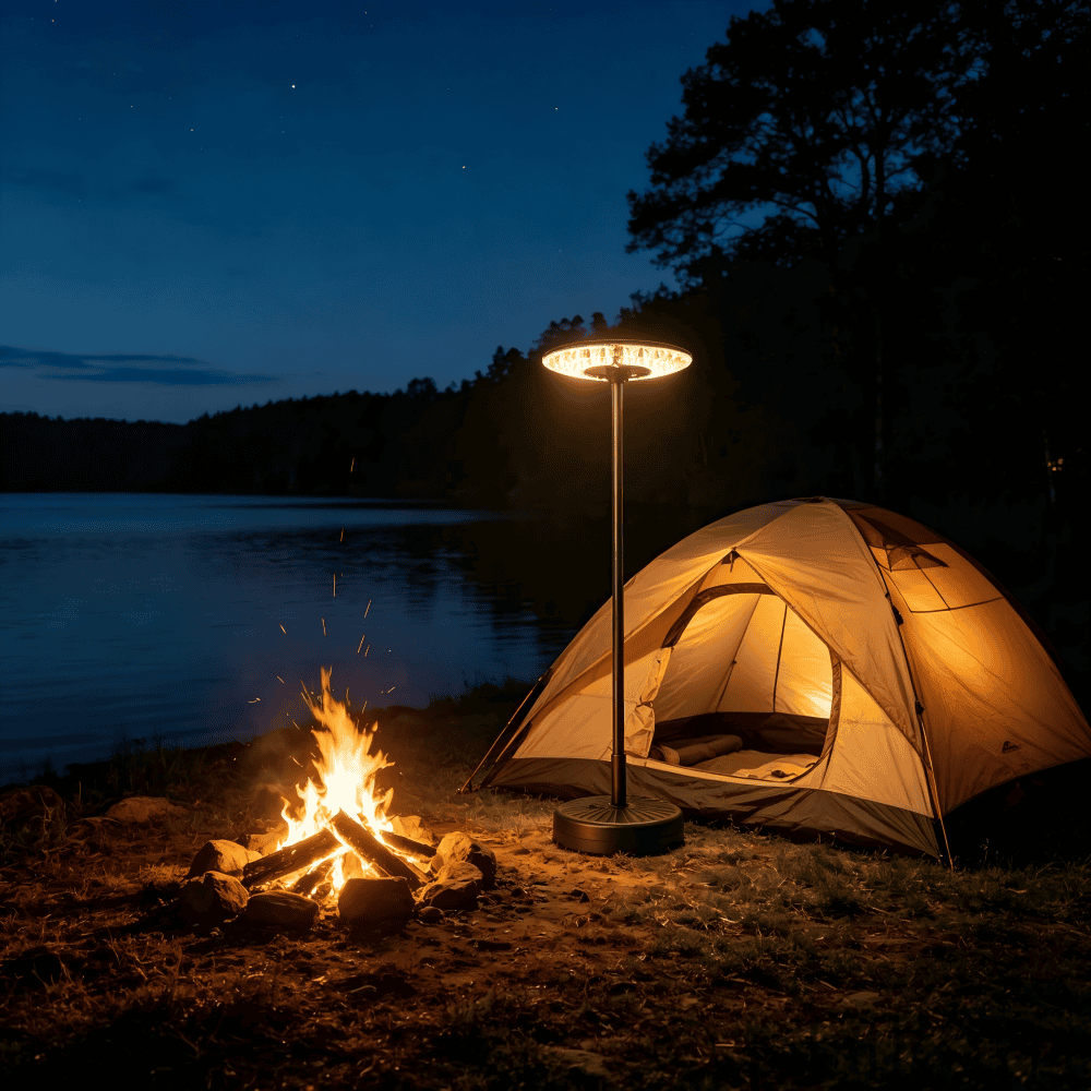 Solar UFO Garden Floor Light - Large | Portable Outdoor Patio Lamp | Radar Sensor IP67 - Ricon Lighting