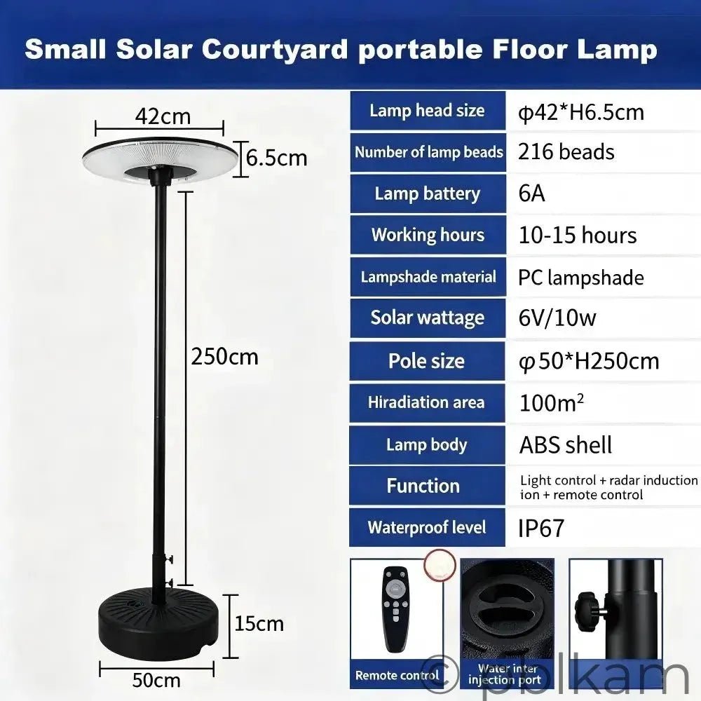 Solar UFO Garden Floor Light - Small | Portable Outdoor Patio Lamp | Radar Sensor IP67 - Ricon Lighting