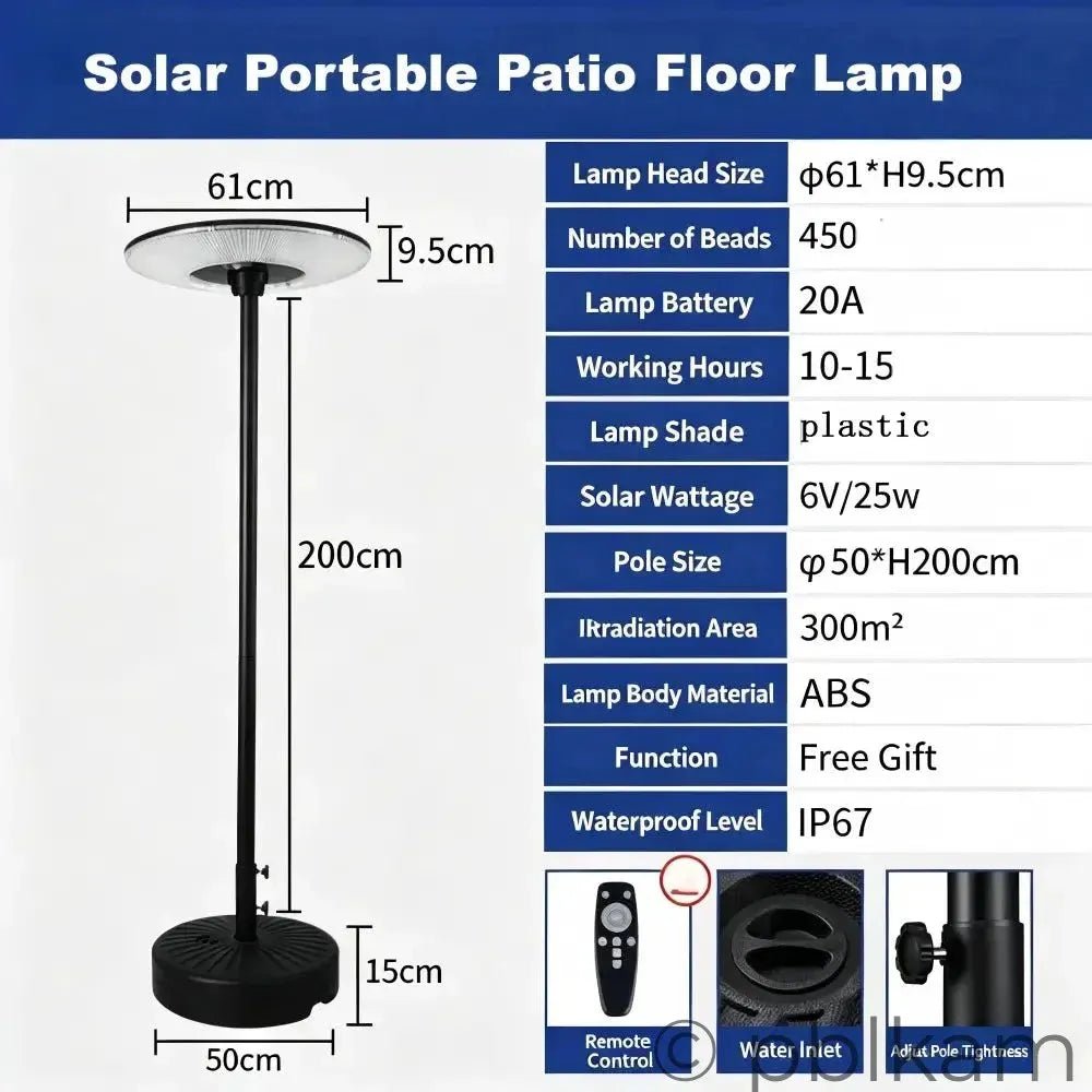 Solar UFO Garden Floor Light - Large | Portable Outdoor Patio Lamp | Radar Sensor IP67 - Ricon Lighting