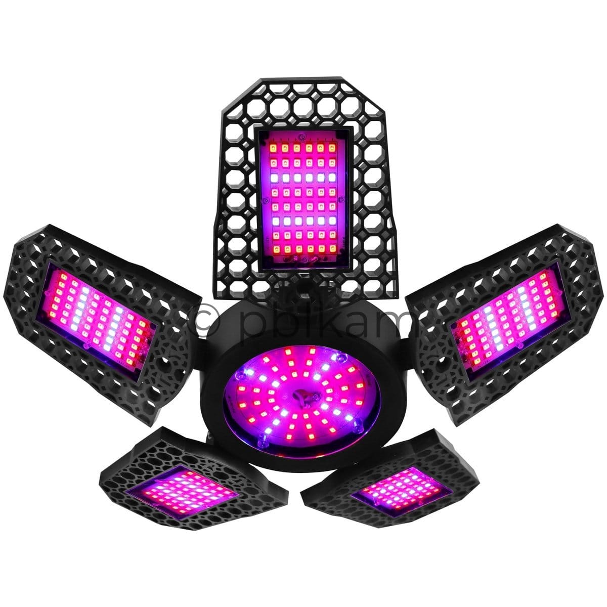 Foldable 5 - Panel LED Grow Light Full Spectrum Red Blue for Indoor Plants - Ricon Lighting
