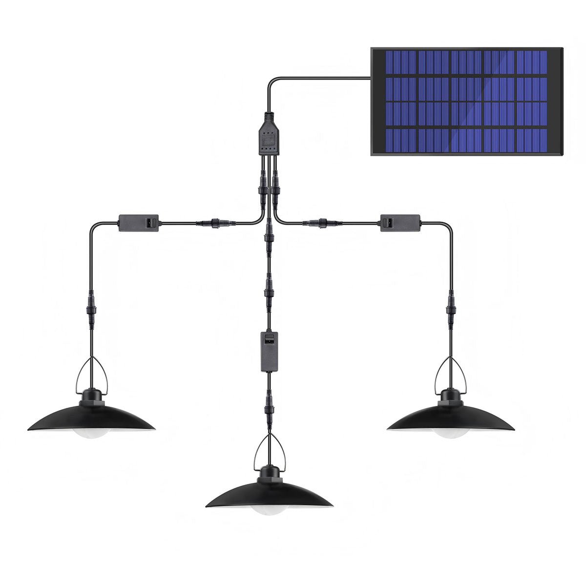 Modern Solar Pendant Light | Garden & Eaves Use | Energy Efficiency Class C - Ricon Lighting