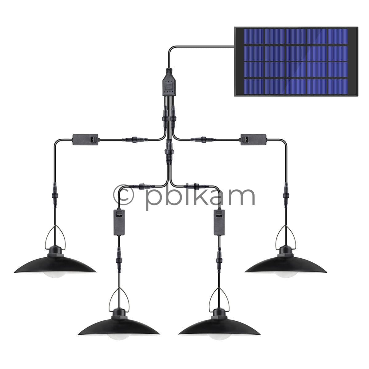 Modern Solar Pendant Light | Garden & Eaves Use | Energy Efficiency Class C - Ricon Lighting