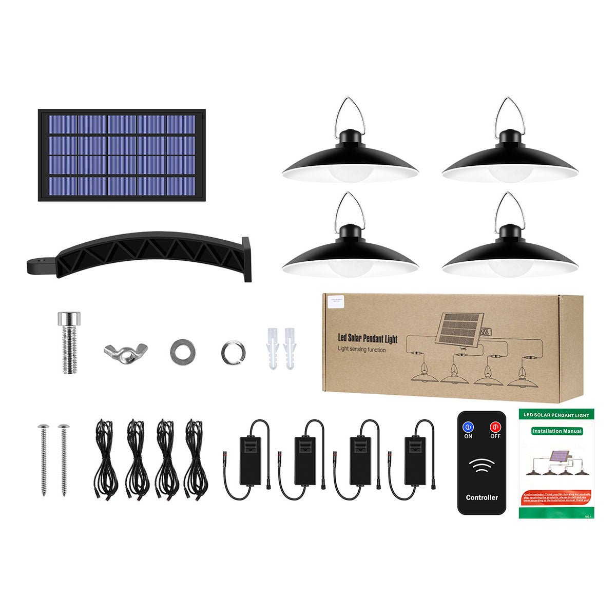 Modern Solar Pendant Light | Garden & Eaves Use | Energy Efficiency Class C - Ricon Lighting