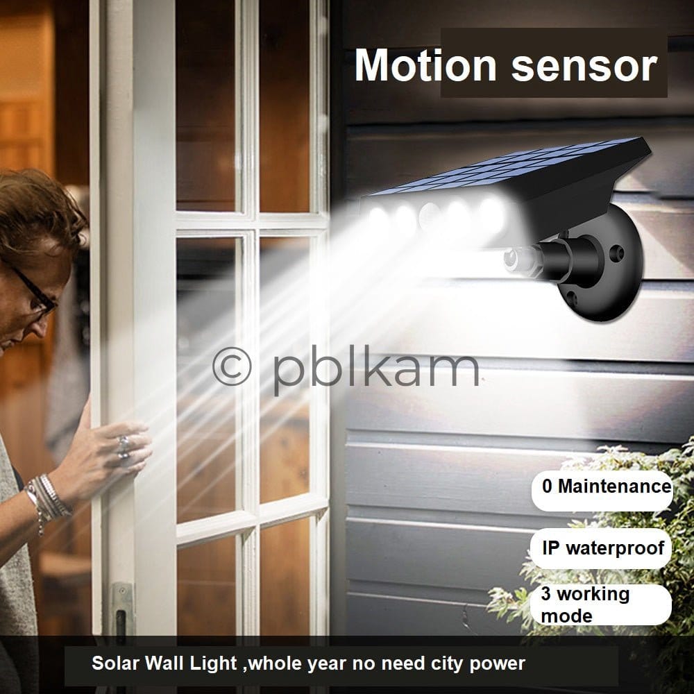 Wireless Solar Powered LED Wall Light with Motion Sensor - Ricon Lighting
