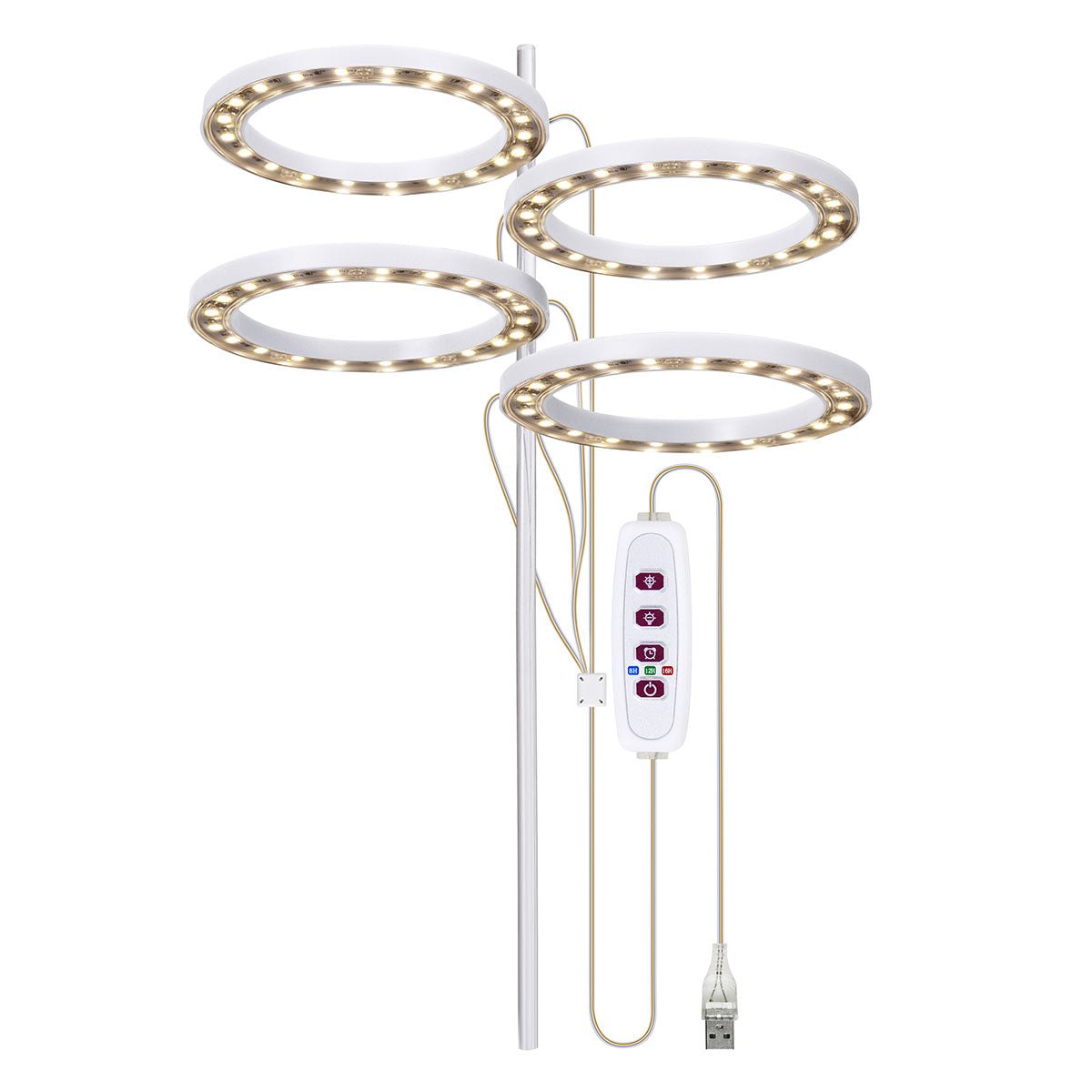 Angel Ring Grow Light Full Spectrum USB Timer Dimmable for Indoor Plants - Ricon Lighting