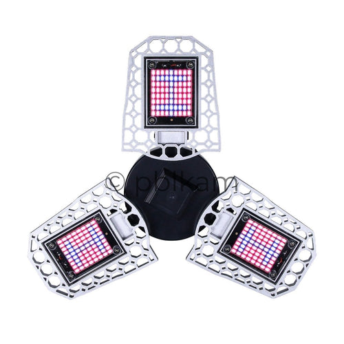 216 LED Foldable Grow Light E26/E27 | Sunlight & Red Blue Spectrum for Indoor Plants - Ricon Lighting