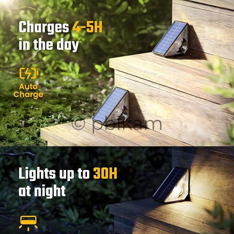 Solar Stair Light Outdoor IP65Waterproof Dual Color Solar Step Light Outdoor - Ricon Lighting