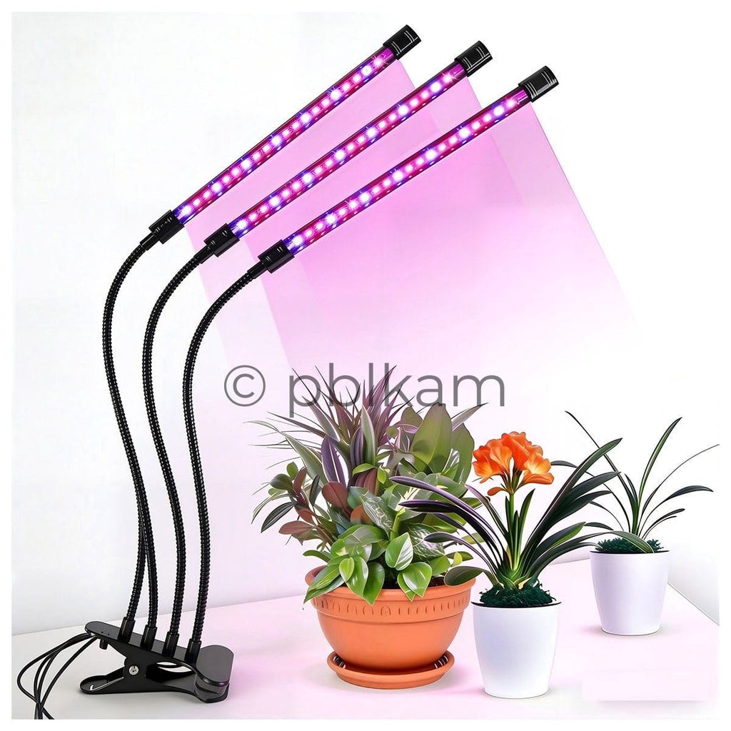 4-Head Clip-on LED Grow Lights Full Spectrum Dimmable Timer - Ricon Lighting