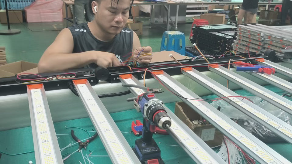 Spider LED Grow Light Production Line Video