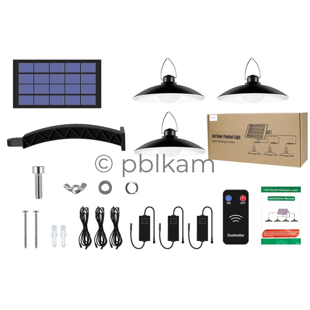 Modern Solar Pendant Light | Garden & Eaves Use | Energy Efficiency Class C - Ricon Lighting