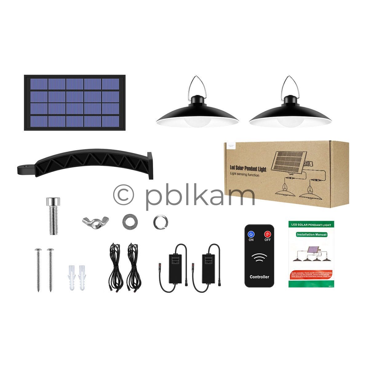 Modern Solar Pendant Light | Garden & Eaves Use | Energy Efficiency Class C - Ricon Lighting