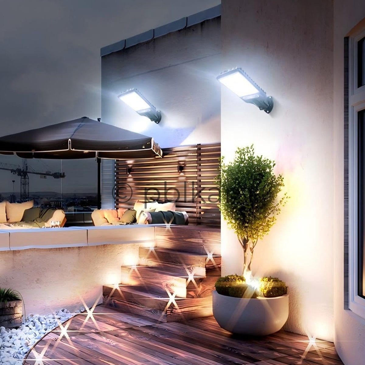 Mini Solar Motion Sensor Street Light Waterproof Outdoor - Ricon Lighting